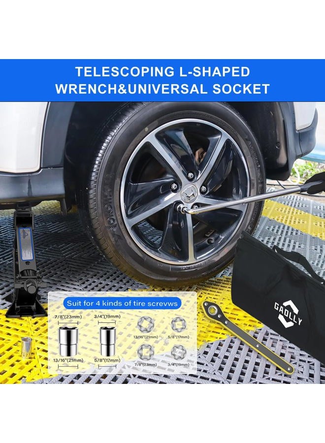 GAOLLY Scissor Jack for Car 2 Ton (4,409) lbs Car Jack and Car Tool Kit, Universal Car Emergency Kit with Lug Wrench Tire Changing Kit for Car|Sedan|Coupe|SUV|MPV - Image 5