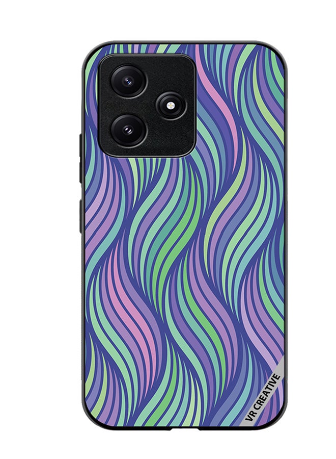 VR CREATIVE Protective Case Cover For Xiaomi Poco M6 Pro 5G Strips Design Multicolour - Image 1
