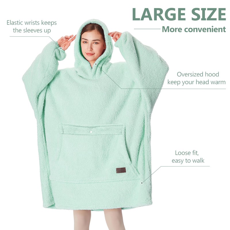 Catalonia Oversized Blanket Hoodie Sweatshirt, Wearable Lounging Fleece Pullover, Gift for Adults Women Men Kids Wife - Image 4
