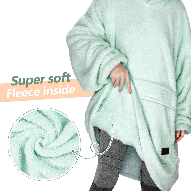 Catalonia Oversized Blanket Hoodie Sweatshirt, Wearable Lounging Fleece Pullover, Gift for Adults Women Men Kids Wife - Image 3