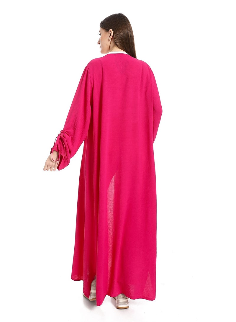 سيزار كارديجان حريمي طويل مزود بشرائط علي الأكمام - Image 5