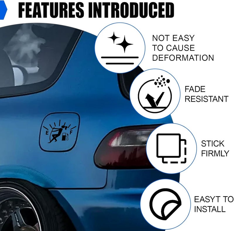 UHANBUT Funny Girl Car Sticker Decal, Vinyl High Gas Consumption Decal, Waterproof Fuel Gage Empty Sticker, Universal Auto Exterior Decoration Accessories for Car, Truck, SUV, Motorcycle (Black) - Image 4