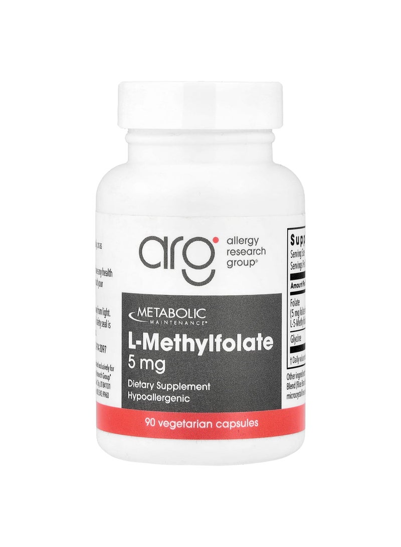 L-Methylfolate, 5 mg, 90 Vegetarian Capsules