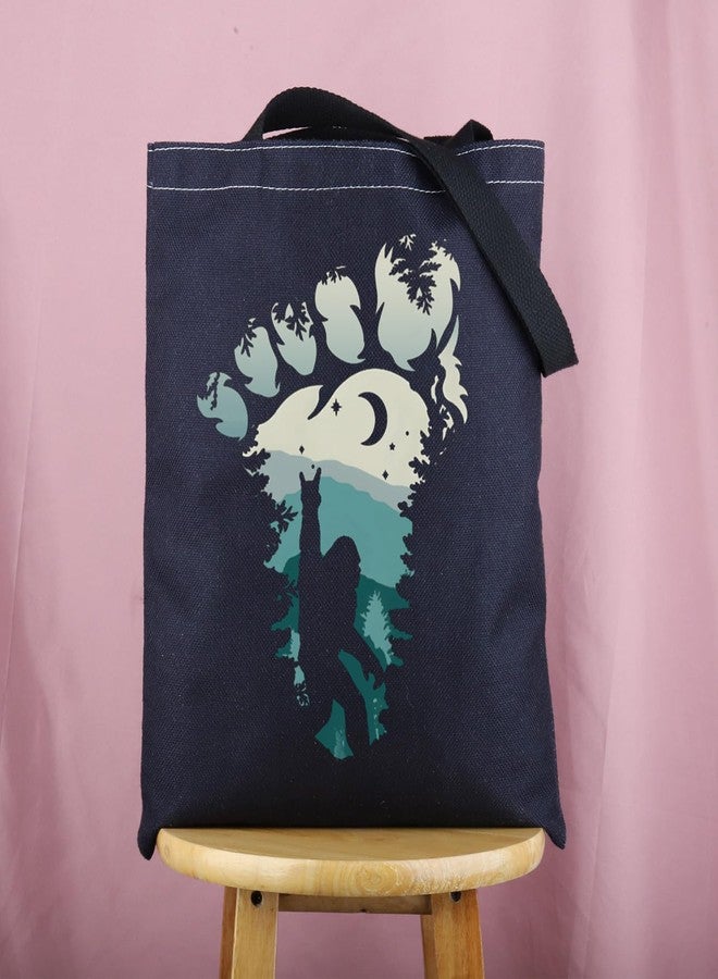 Gzrlyf Camping Tote Bag Wild Hikers Outdoor Gift Campers Gift Wild Monster Reusable Bag (foot tote bag) - Image 3
