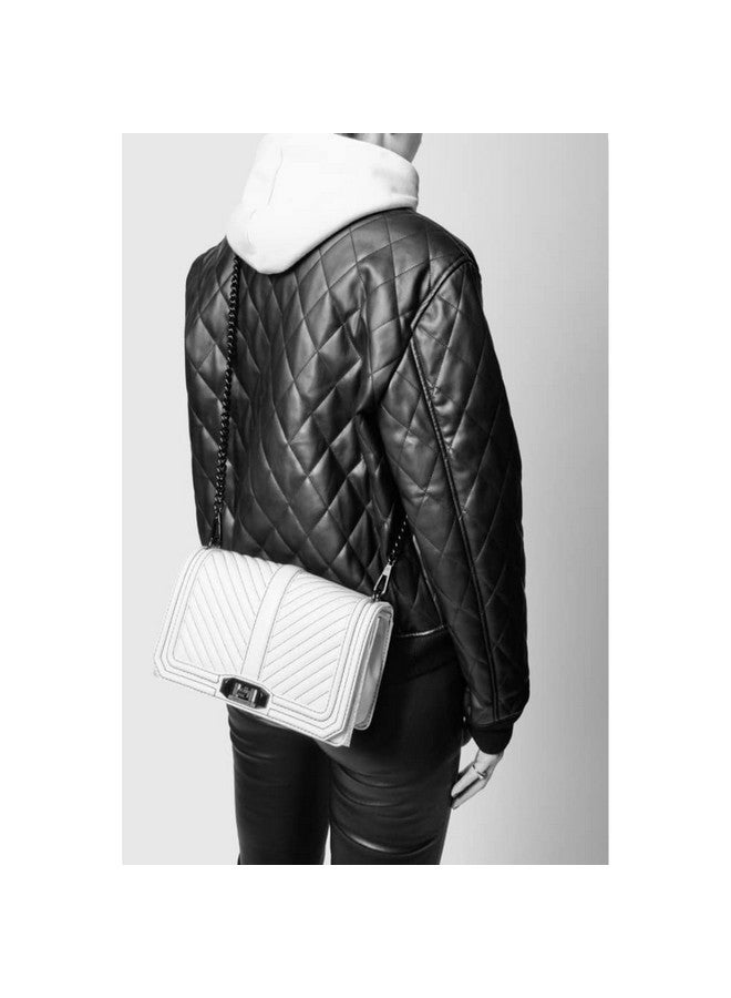 Rebecca Minkoff Rebecca Minkoff Chevron Love Quilted Crossbody Bag for Women - Versatile Women’s Crossbody Purse, Quality Leather Handbag for Women, Quilted Shoulder Bag, Chain Purse  - Image 4