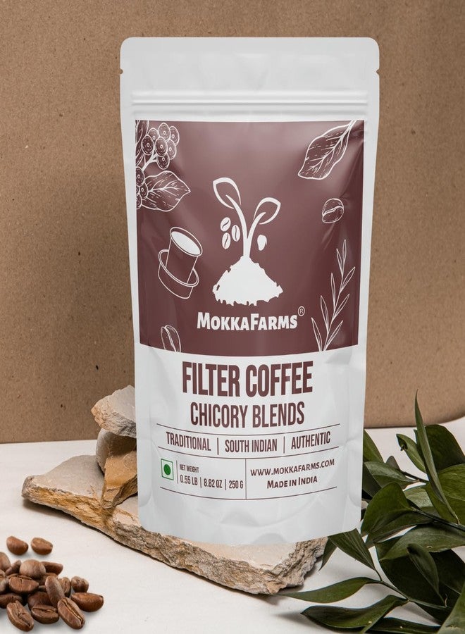 MOKKAFARMS قهوة موكا فارمز الهندية الجنوبية التقليدية المركزة | 60% قهوة - 40% هندباء | محمصة ومطحونة طازجة، قوية، غنية بالنكهة | من المزرعة إلى المائدة | كيس بسحاب وصمام أحادي الاتجاه | 100 غرام - Image 3