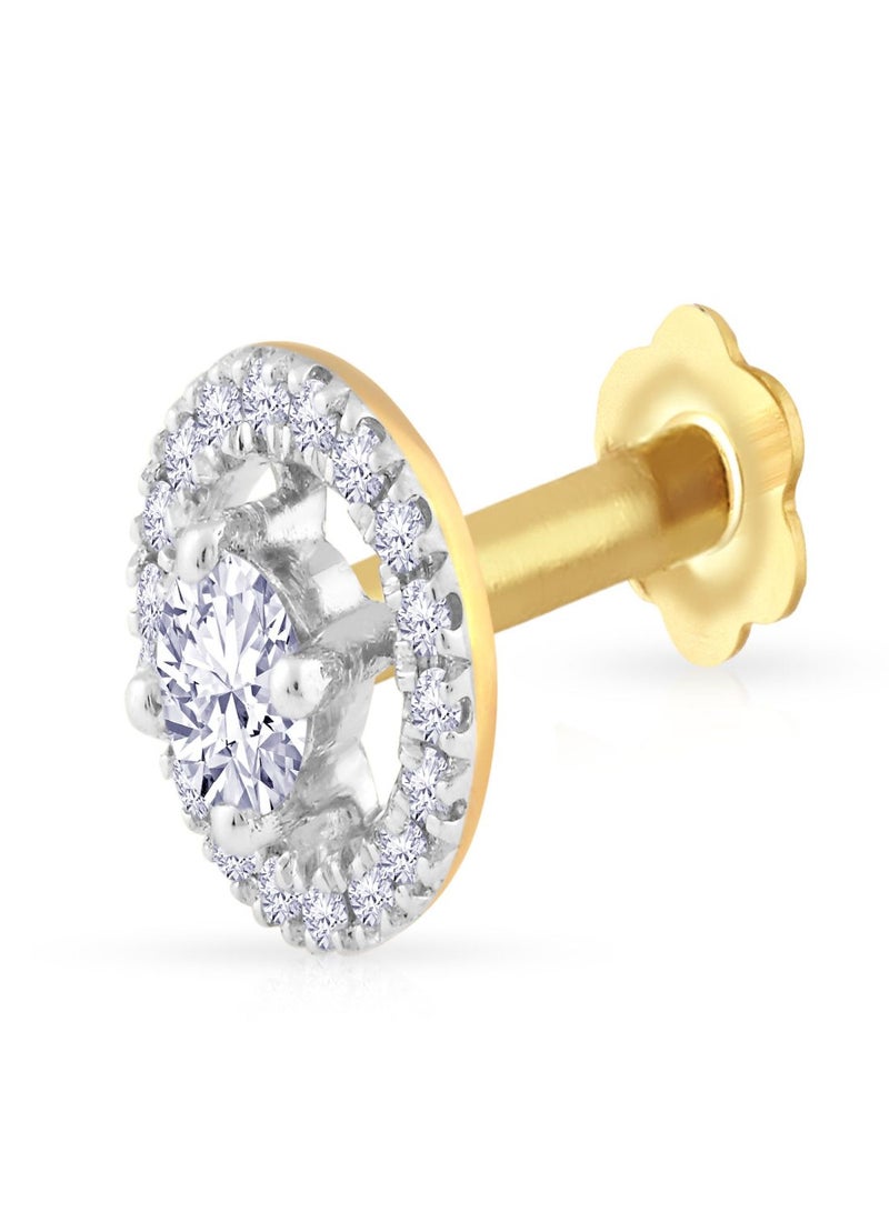 Malabar Gold and Diamonds دبوس أنف ماسي من الماس المستخرج 18 قيراط (750) للنساء MNGNNP0374 - Image 1