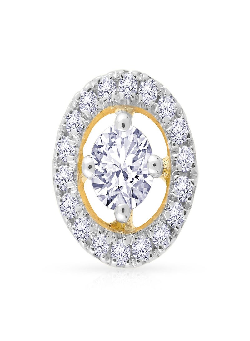 Malabar Gold and Diamonds دبوس أنف ماسي من الماس المستخرج 18 قيراط (750) للنساء MNGNNP0374 - Image 2