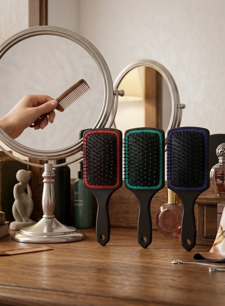 Paddle Hair Brush – Gentle Detangling & Scalp Friendly ( Multi color) - Image 2