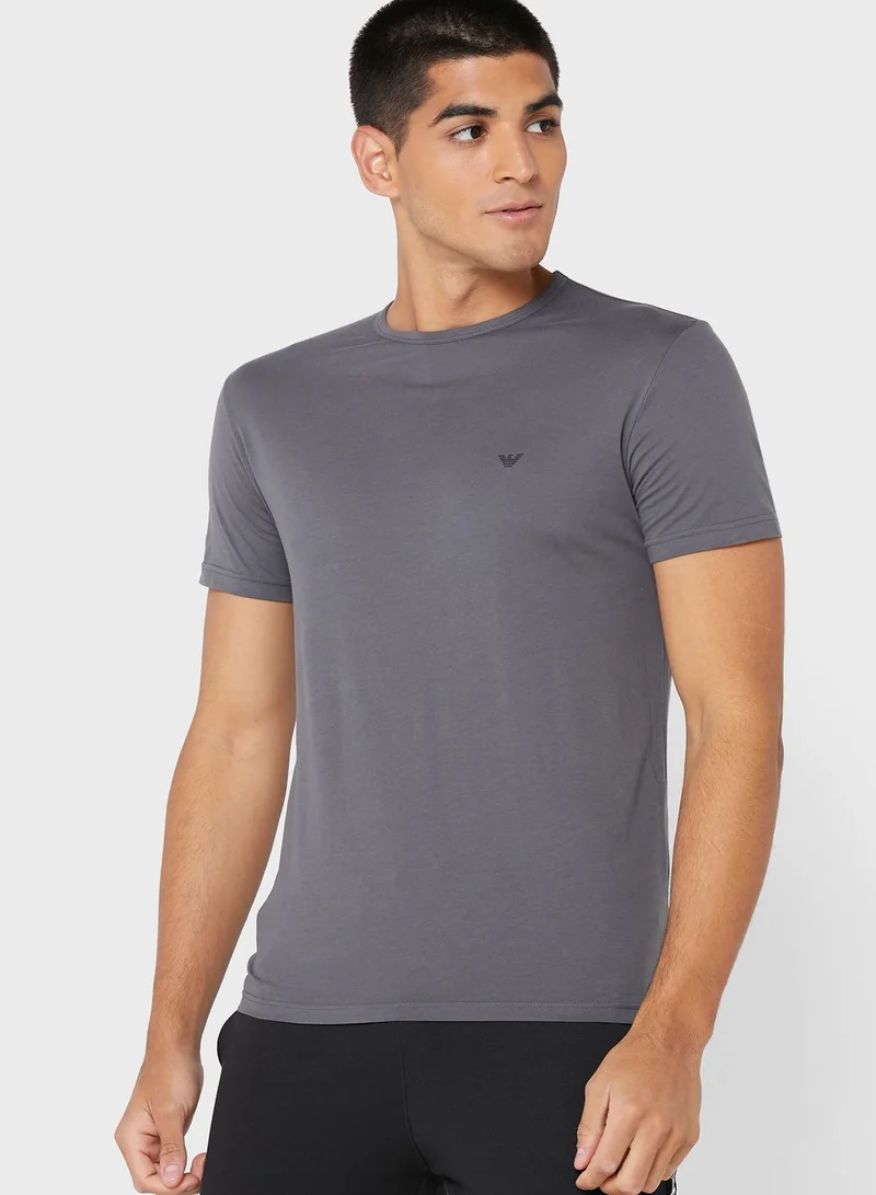 EMPORIO ARMANI 2 Pack Chest Logo Crew Neck T-Shirt