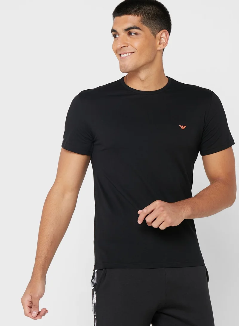 EMPORIO ARMANI 2 Pack Chest Logo Crew Neck T-Shirt