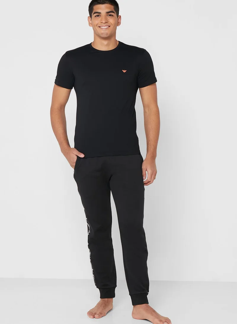 EMPORIO ARMANI 2 Pack Chest Logo Crew Neck T-Shirt