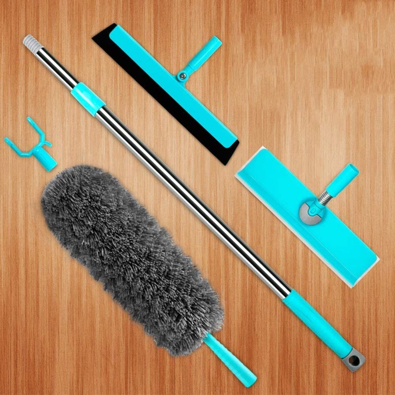Deoxys Microfiber Duster with Extendable Extension Pole Gap Dust Cleaning Brush Removable and Washable Dusters Set for Cleaning BlindsCobwebFurnitureRoof Duster