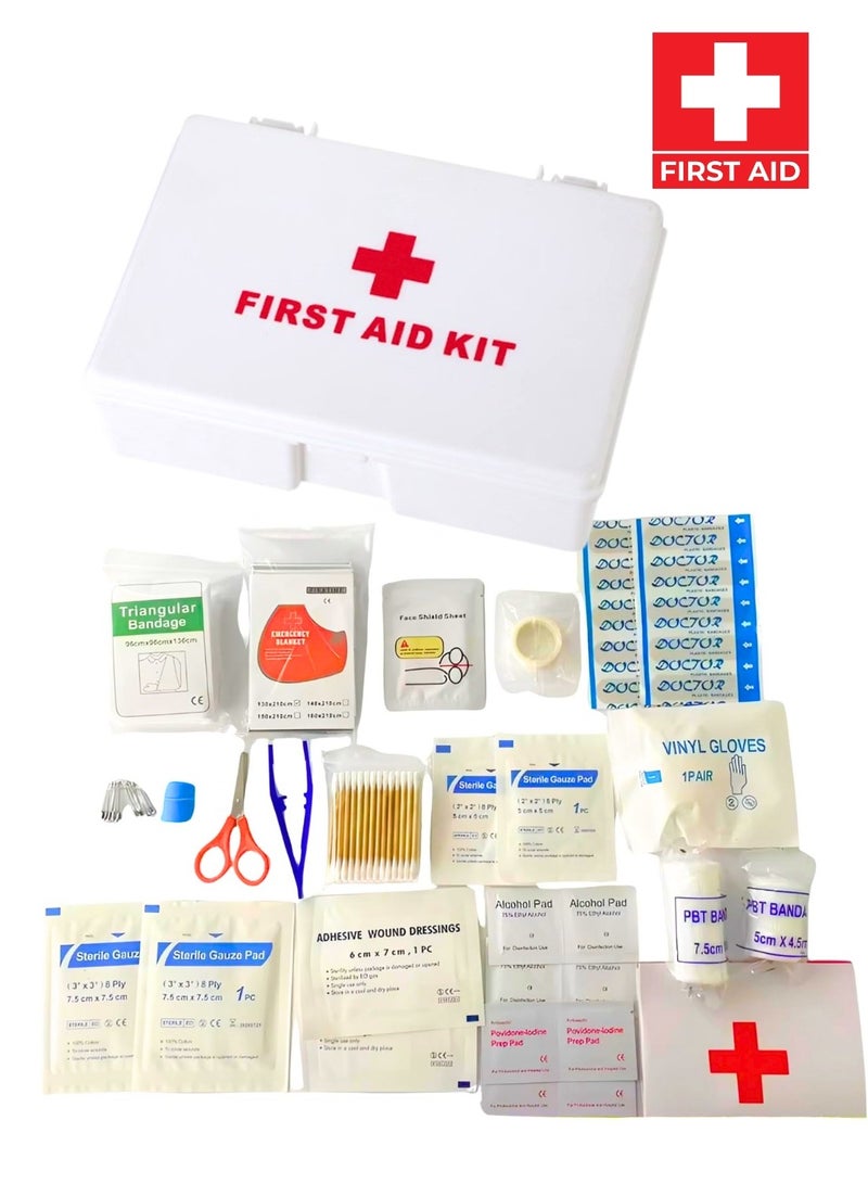 LIMOS 197-Piece First Aid Kit – Emergency Medical Supplies for Home, Car, Office, Travel, Outdoors – Portable & Compact Survival Kit with Bandages, Gauze, Scissors, Gloves & More - Image 2