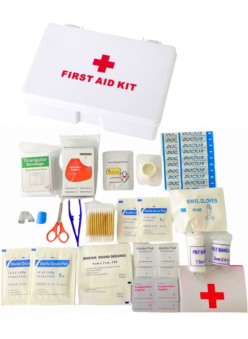 LIMOS 197-Piece First Aid Kit – Emergency Medical Supplies for Home, Car, Office, Travel, Outdoors – Portable & Compact Survival Kit with Bandages, Gauze, Scissors, Gloves & More - Image 1