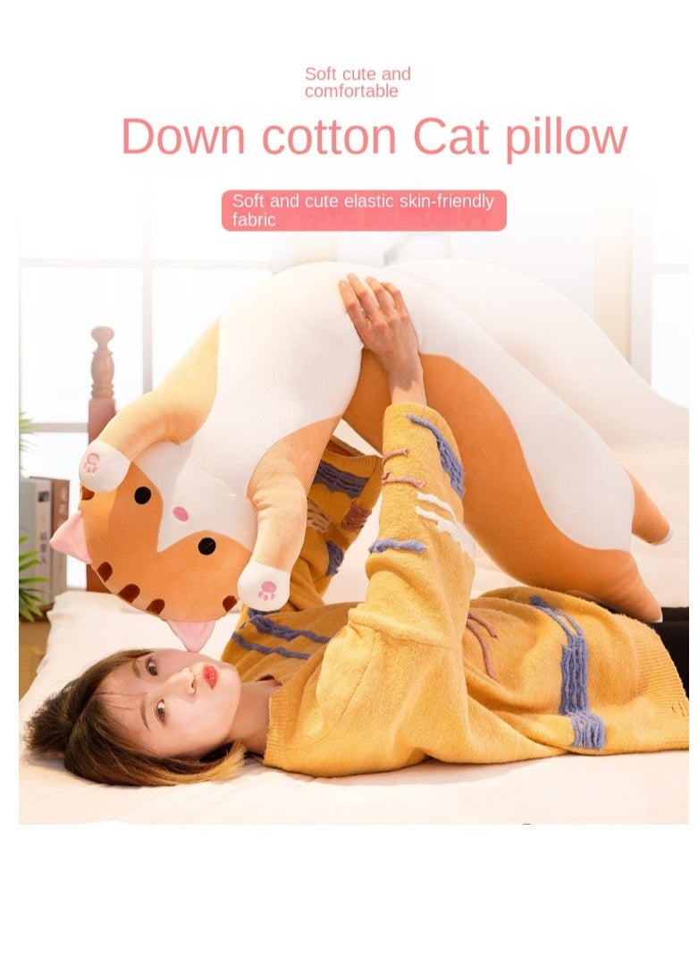 Y&D - Long Cat Plush Body Pillow,Lovely Cartoon Soft Stuffed Kitten Pillow Animals Kawaii Plushies, Squishy Body Pillow Plush Toys For Kids Girls Boys - Image 1