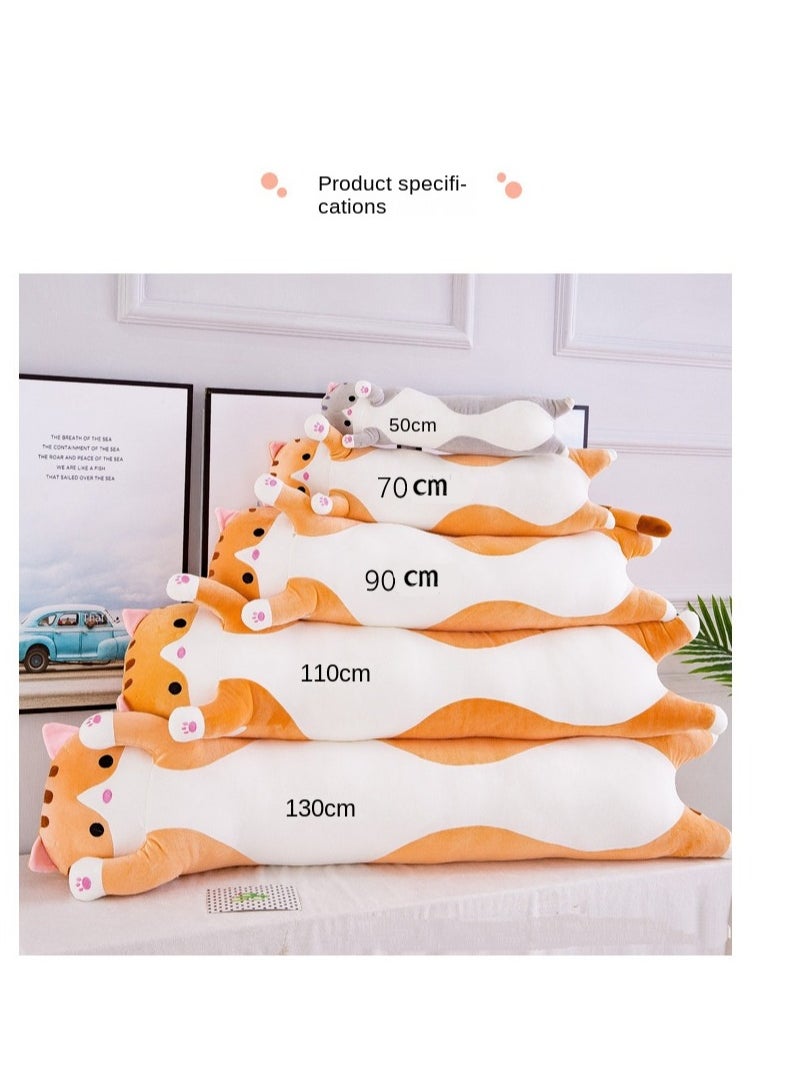 Y&D - Long Cat Plush Body Pillow,Lovely Cartoon Soft Stuffed Kitten Pillow Animals Kawaii Plushies, Squishy Body Pillow Plush Toys For Kids Girls Boys - Image 1