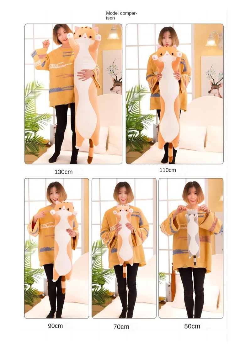 Y&D - Long Cat Plush Body Pillow,Lovely Cartoon Soft Stuffed Kitten Pillow Animals Kawaii Plushies, Squishy Body Pillow Plush Toys For Kids Girls Boys - Image 1