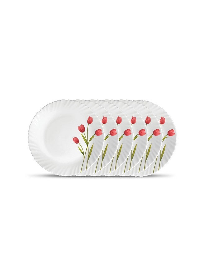 La Opala La Opala, Novo Collection, Opal Glass Full Plate Set 6 pcs, Radiant Curves, White - Image 1