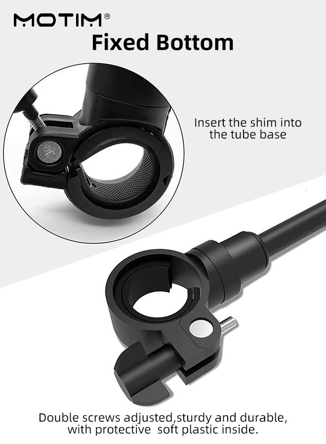 موتيم 2 قطعة مرآة دراجة هوائية، مرآة الرؤية الخلفية لمقود الدراجات، مرآة الرؤية الخلفية العالمية للدراجات الهوائية بزاوية 360 درجة، مرآة الرؤية الخلفية للدراجة بخرطوم شفاف قابل للتعديل - Image 5