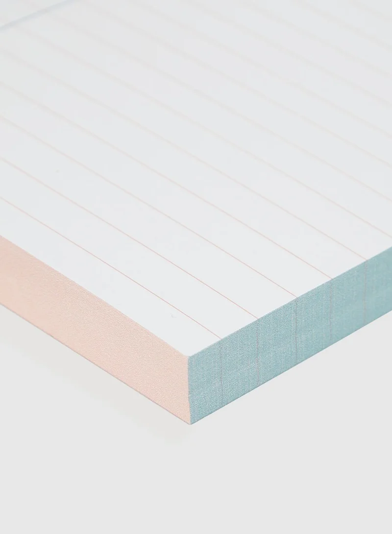 DesignWorks Ink Colorblock Notepad - Green & Peach