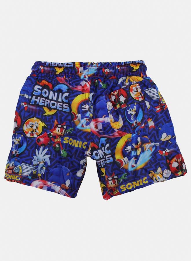آي وير I.Wear شورت سباحة للأولاد - أزرق مع طباعة Sonic the Hedgehog  - Image 2