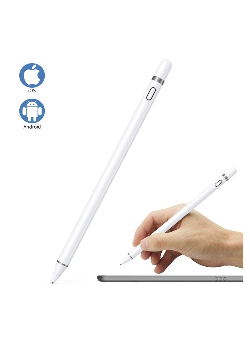 BGM Active Stylus Pen with Palm Rejection for Precise Writing/Drawing Compatible with Apple iPad White  - Image 5