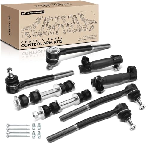 A-Premium Set of 8, Front Sway Bar Link, Inner Outer Tie Rod End, Compatible with Chevrolet Impala Caprice Astro 7 Cadillac Fleetwood & Buick Electra LeSabre & GMC Safari & Pontiac & Safari - Image 1