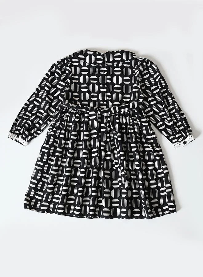 BELLA MODA Printed Long Sleeve Dress