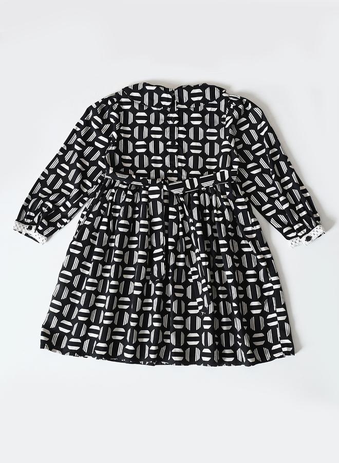 BELLA MODA Printed Long Sleeve Dress - Image 3