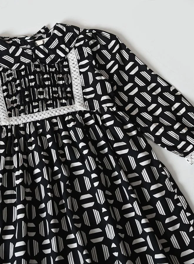 BELLA MODA Printed Long Sleeve Dress