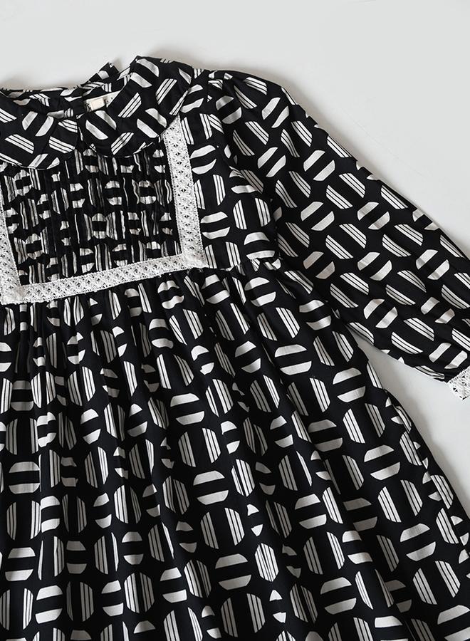 BELLA MODA Printed Long Sleeve Dress - Image 4