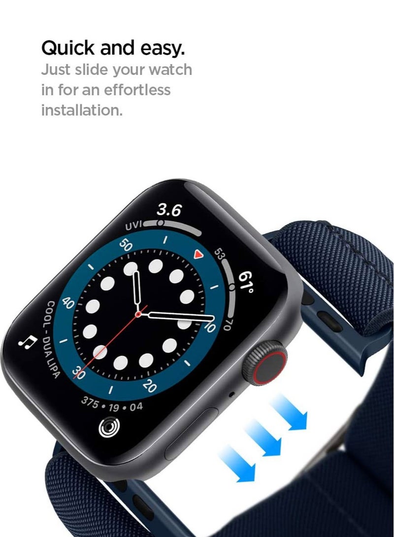 Spigen Lite Fit Band for Apple Watch Ultra 3 / 2 / 1 49mm, Series 11/10 46mm, 9/8/7 45mm and Series 6/SE2/SE/5/4/3/2/1 44mm/42mm Nylon Solo Loop - Navy - Image 3
