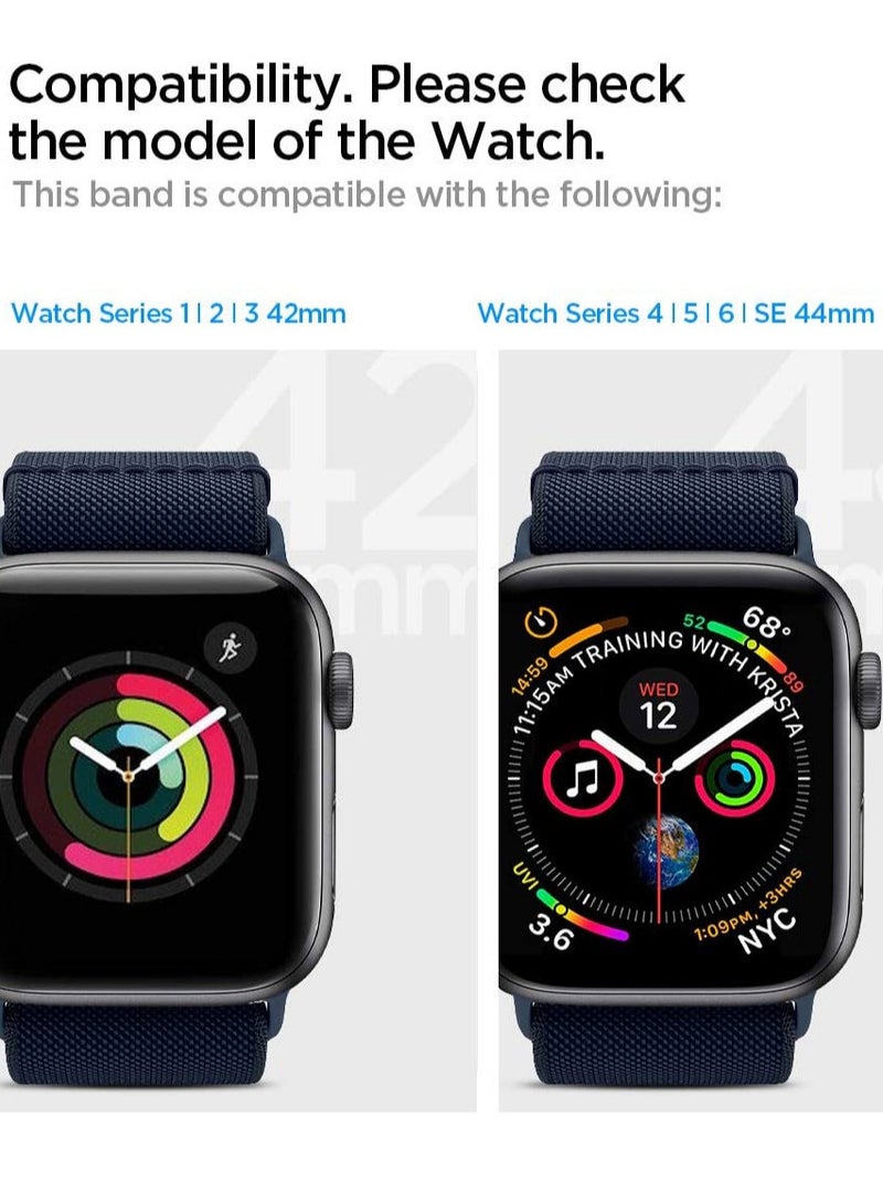 Spigen Lite Fit Band for Apple Watch Ultra 3 / 2 / 1 49mm, Series 11/10 46mm, 9/8/7 45mm and Series 6/SE2/SE/5/4/3/2/1 44mm/42mm Nylon Solo Loop - Navy - Image 4