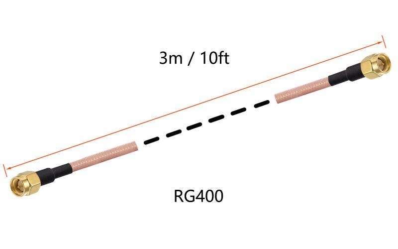 POBADY SMA Antenna Extension Cable SMA Male to SMA Male Pigtail Cable WLAN Antenna Cable RG400 10ft/3m for WiFi Wireless Network 2G 3G 4G Antenna Router GSM Bluetooth WLAN LAN - Image 4