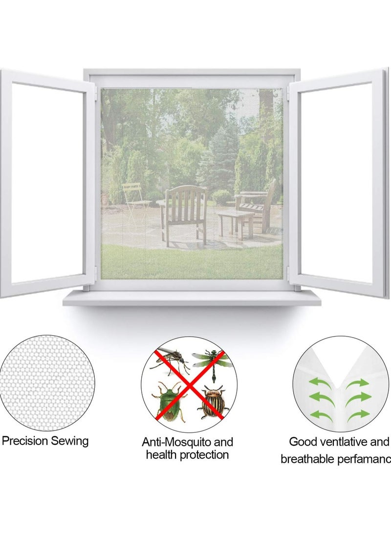 Oasisgalore Mosquito Net for Windows,3 Packs DIY Self-Adhesive Window Screen Mesh (1.3 * 1.5 m) with 3 Rolls White Tapes,Universal Transparent Mosquito Insect Screen Can Be Cut and Fit Without Drilling - Image 2