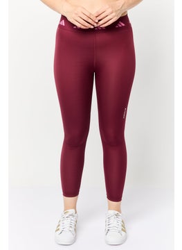 Adidas Women Sportswear Fit Training Leggings, Maroon  - Image 1