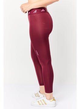 Adidas Women Sportswear Fit Training Leggings, Maroon  - Image 3
