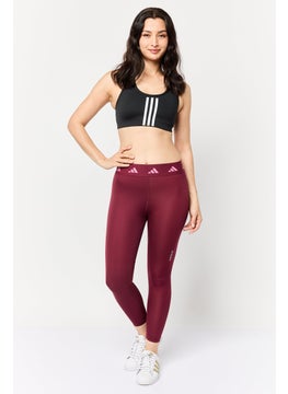 Adidas Women Sportswear Fit Training Leggings, Maroon  - Image 4