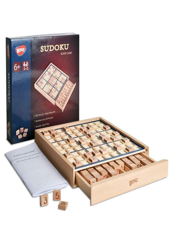 BOHS 9x9 Grid Wooden Sudoku Board Game + 3 in1 Rainbow Sudoku Game - Desktop Brain Teaser Toys - Image 2