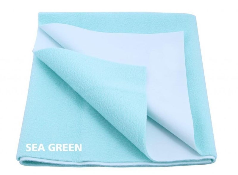 Tinny Tots Fast Dry Bed Protector, 70x50cm, Small, Sea Green - Image 1