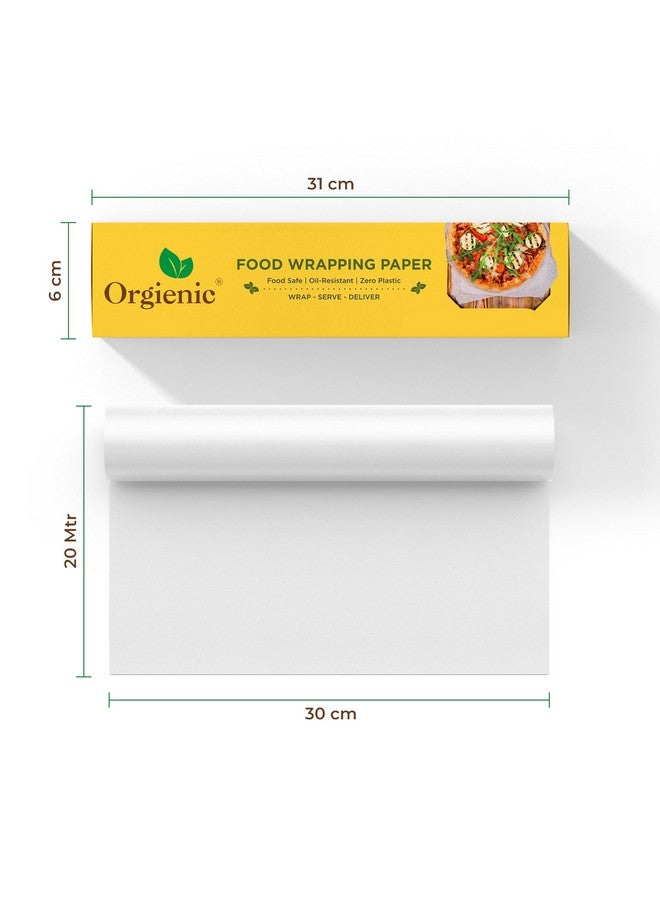 Orgienic Food Wrapping Paper Roll 20 Meters | Butter Paper | Greaseproof & Oil Resistant | FDA Certified 100% Food Safe | for Home, Bakeries, Cafes & Restaurants (Pack of 1) - Image 3