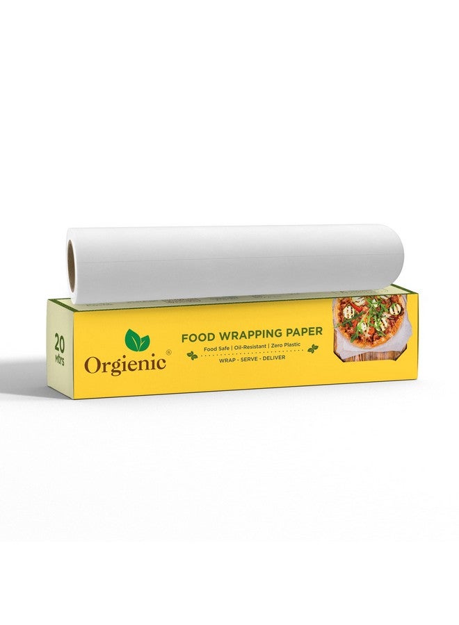 Orgienic Food Wrapping Paper Roll 20 Meters | Butter Paper | Greaseproof & Oil Resistant | FDA Certified 100% Food Safe | for Home, Bakeries, Cafes & Restaurants (Pack of 1) - Image 1