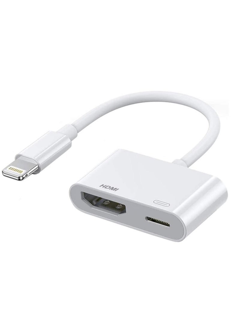 Generic Lightning to HDMI Adapter - Digital AV Adapter (1080P) with Charging Port, Video & Audio Sync Screen Converter for iPhone, iPad, iPod to HDTV, Projector, Monitor  - Image 1