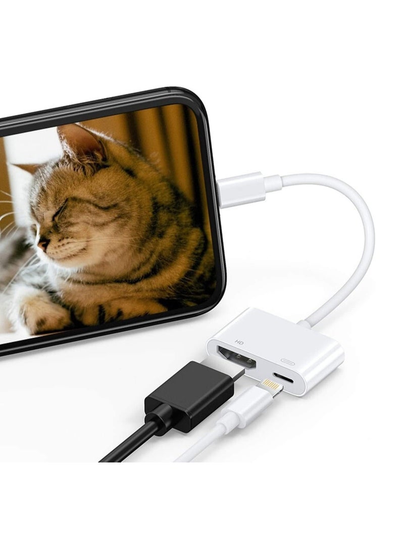Generic Lightning to HDMI Adapter - Digital AV Adapter (1080P) with Charging Port, Video & Audio Sync Screen Converter for iPhone, iPad, iPod to HDTV, Projector, Monitor  - Image 3