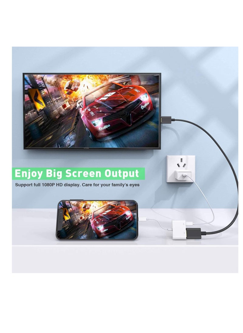 Generic Lightning to HDMI Adapter - Digital AV Adapter (1080P) with Charging Port, Video & Audio Sync Screen Converter for iPhone, iPad, iPod to HDTV, Projector, Monitor  - Image 5