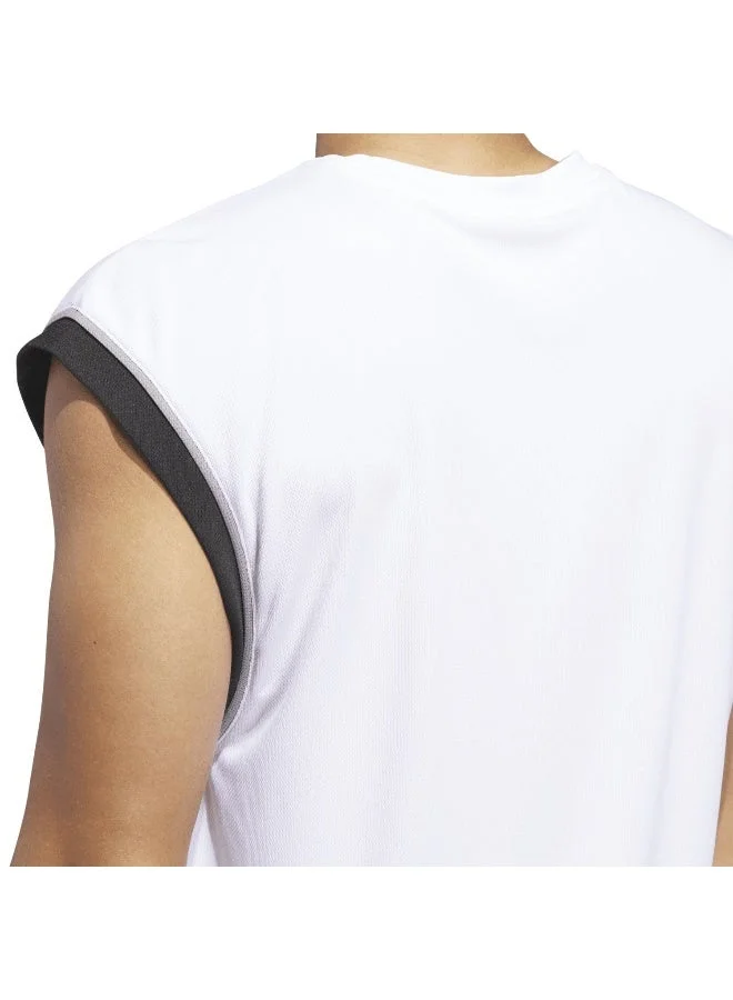 Adidas WHITE/BLACK Basketball All World Sleeveless Tank Top for Men | Best Price UAE