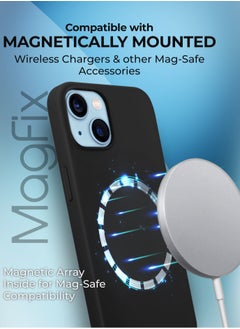 Raegr RAEGR iPhone 15 Case | Magnetic Case | Supports Mag-Safe Wireless Charging | Premium Soft Silicone MagFix Case/Cover Designed for iPhone 15 (2023) - Black RG10486  - Image 3