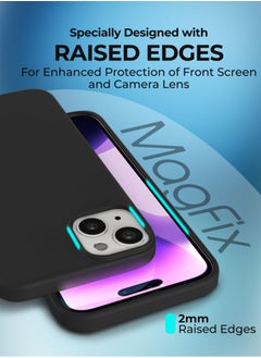 Raegr RAEGR iPhone 15 Case | Magnetic Case | Supports Mag-Safe Wireless Charging | Premium Soft Silicone MagFix Case/Cover Designed for iPhone 15 (2023) - Black RG10486  - Image 4