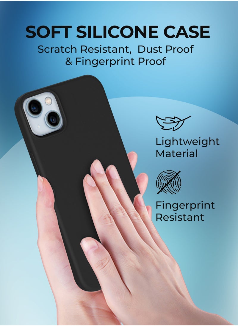 Raegr - RAEGR iPhone 15 Case | Magnetic Case | Supports Mag-Safe Wireless Charging | Premium Soft Silicone MagFix Case/Cover Designed for iPhone 15 (2023) - Black RG10486 - Image 1
